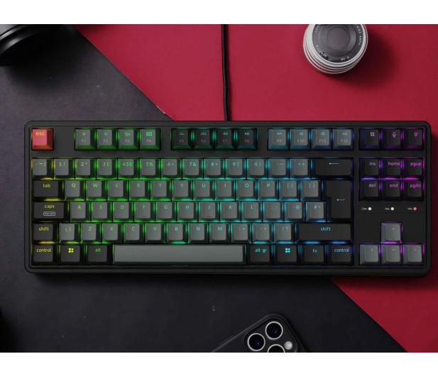 Keychron C3Pro H1 QMK Wired Mechanical  Super Red RGB HotSwap TKL - 1507481 - zdjęcie 2